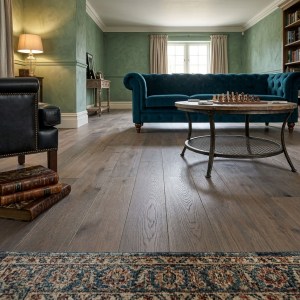 PARQUET PREFINITI - Rovere 1 Strip - Thermo Family - Carbonizzato - Spazzolato-9